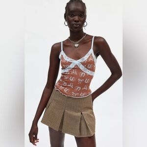 Out From Under Jacquard Seamless Cami NWT Size XS/S - Brown